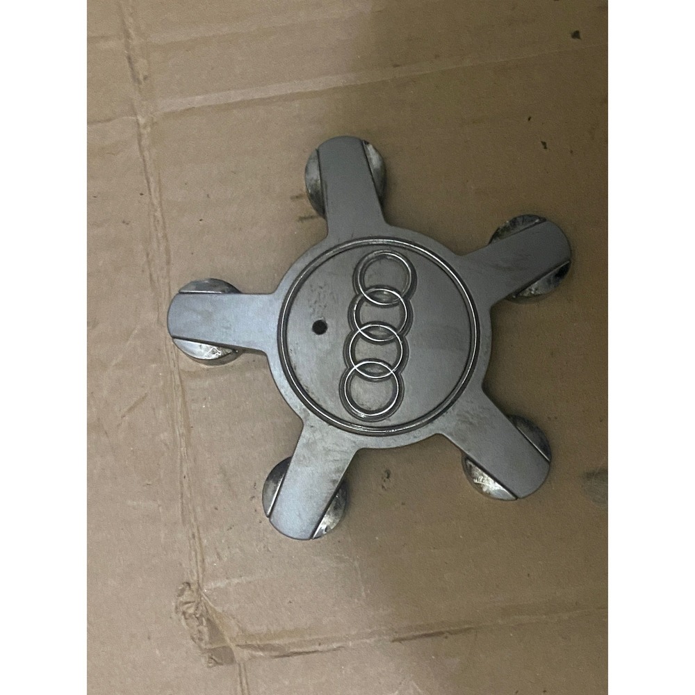 Audi Wheel Center Cap 5 Arm Star Silver Hubcap Emblem OEM‎